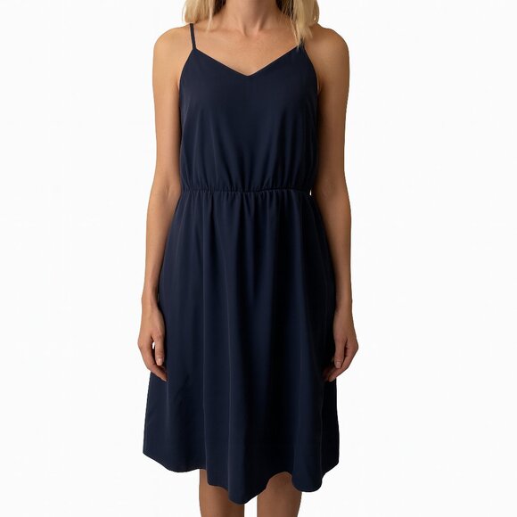 Southern Frock Dress Midi Navy Blue Large - Picture 1 of 8